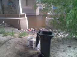 Collecting water from the river