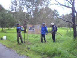 Notice board at southern entrance